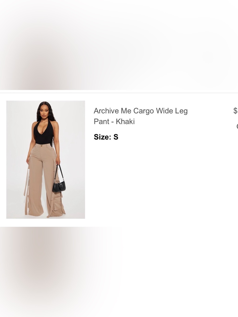 Archive Me Cargo Wide Leg Pant - Khaki